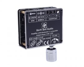 15W+15W HIFI Bluetooth-compatible Amplifier Board, BLE 5.1 Stereo Audio Amp, U-disk/AUX Audio APP/Infrared Remote Control
